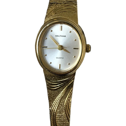Reloj-joya Waltham Mujer Vintage 1994 Dorado Dial Sunburs