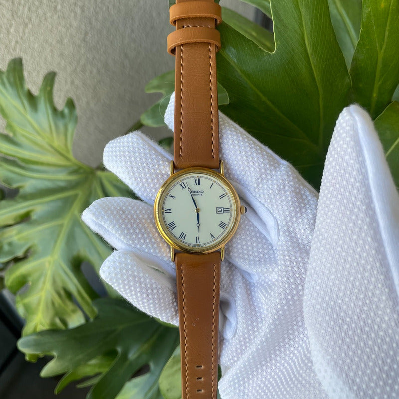 Reloj Seiko Hombre 1995 Vintage Núm. Romanos Y Agujas Azules