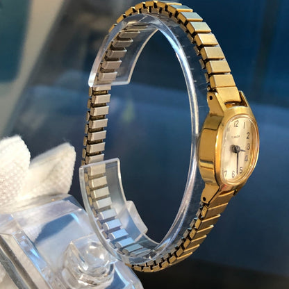 Reloj Timex Mujer Vintage Años 70s Dorado Pulsera Expansible