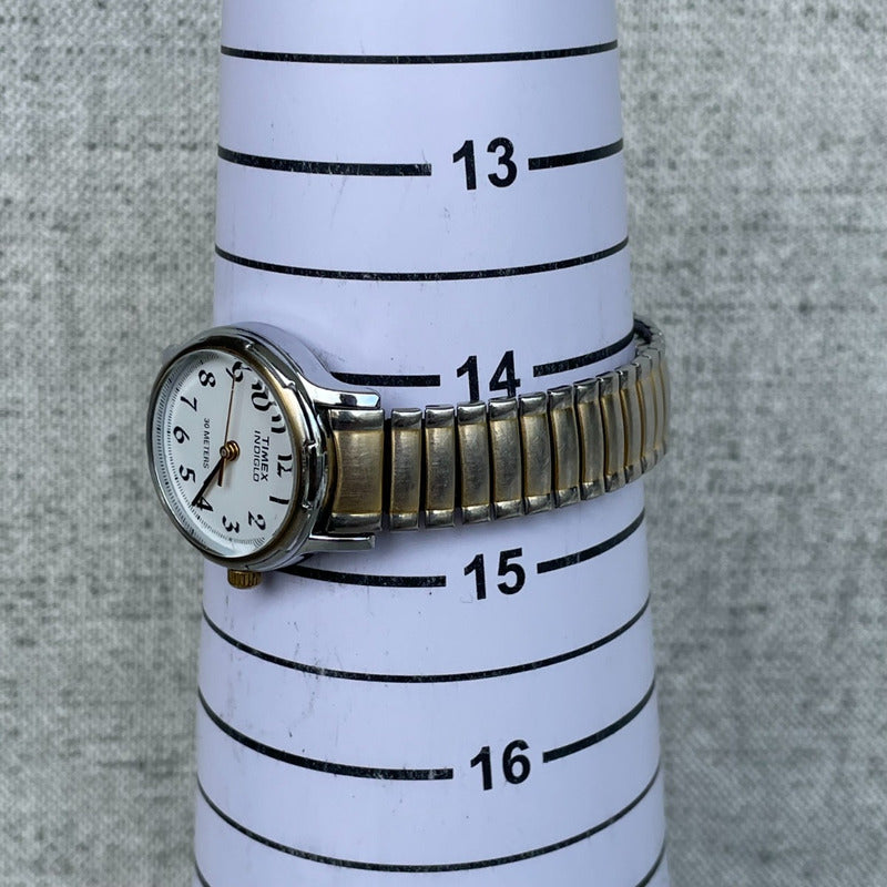 Reloj Timex Mujer Vintage 1997 Cuarzo Indiglo Dial Blanco