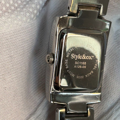 Reloj Joya Style&co Mujer 2008 Madreperla Rectangular Escaso
