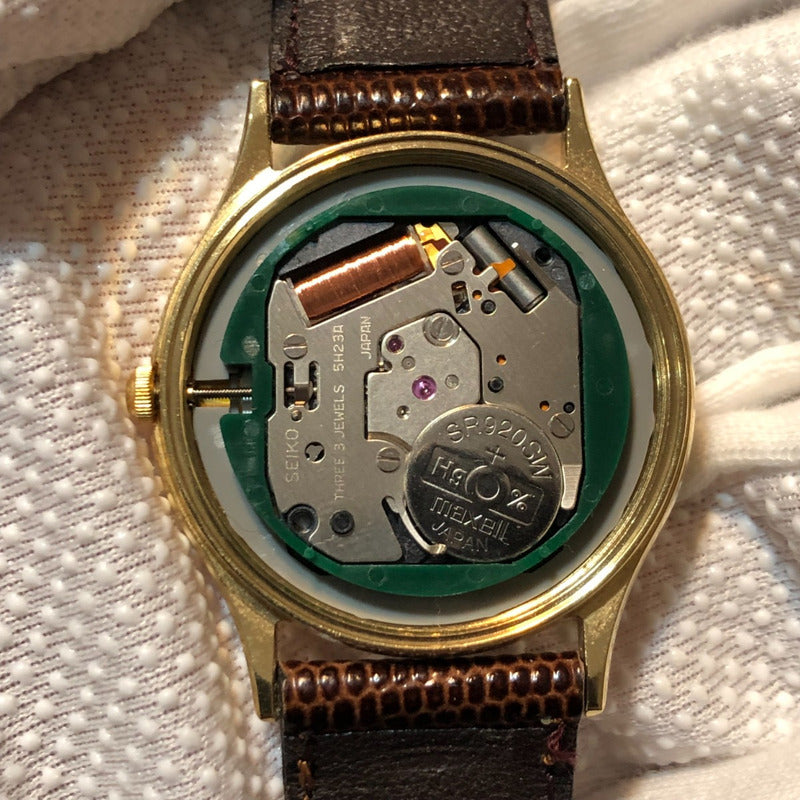 Reloj Seiko Hombre Año 1986 Vintage Sunburst Dorado Sq