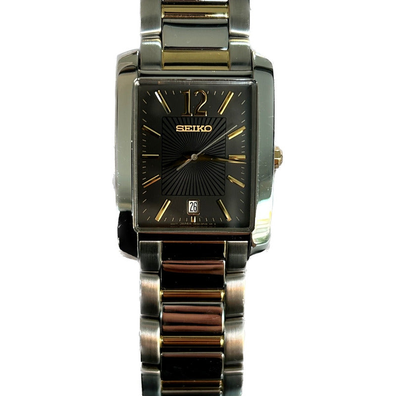 Reloj Seiko Hombre 2010 Rectangular Dorado/gris Único