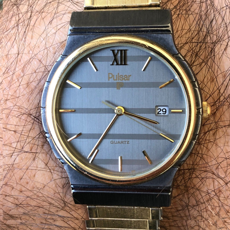 Reloj Pulsar By Seiko Hombre Año 1994 Correa Chapada Oro10k