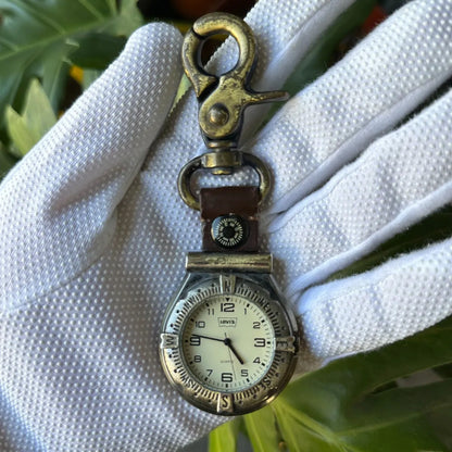 Reloj Levis Hombre Año 1998 Outdoor Brújula Y Mosquetón Raro