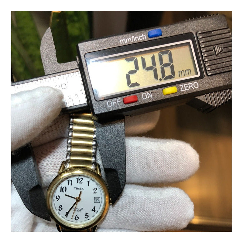 Timex Indiglo Bicolor Mujer Años 2000 Pulsera Expandible