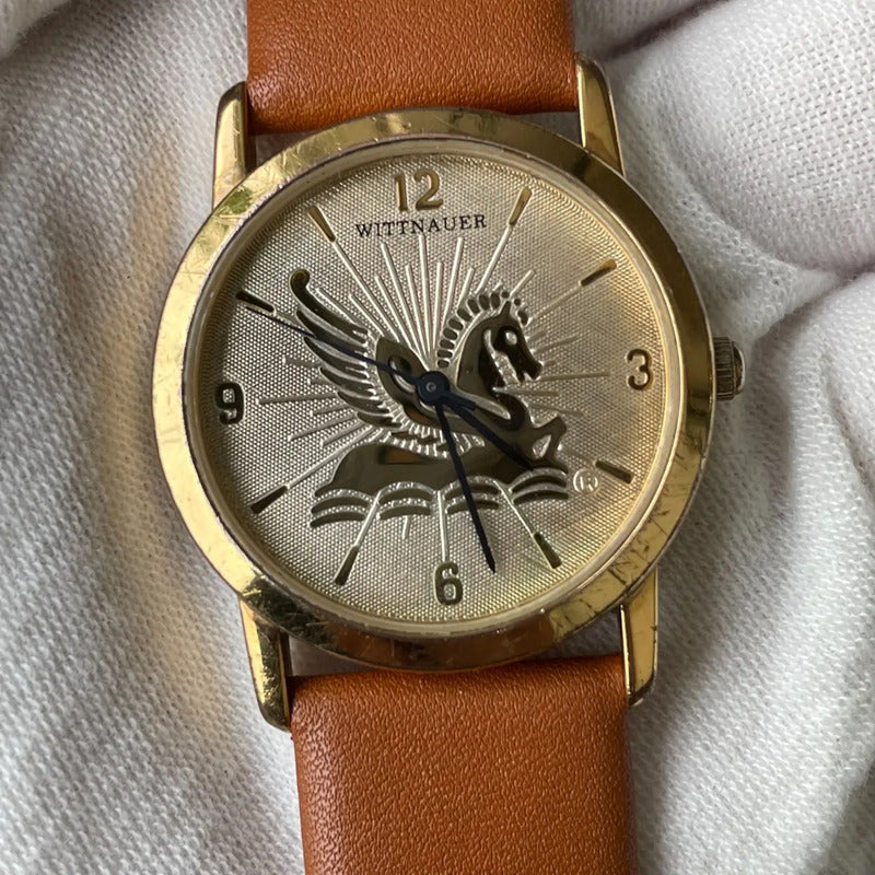 Reloj Wittnauer Hombre Año 1994 Pegasus Dorado Compacto