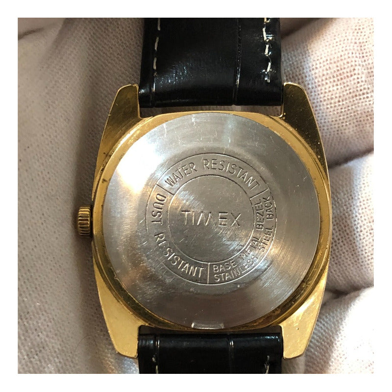 Reloj Timex Sunburst Café-oro A Cuerda Vintage Año 1975 Único