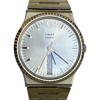 Reloj Timex Hombre Años 80´s Day-date Vertical Muy Escaso