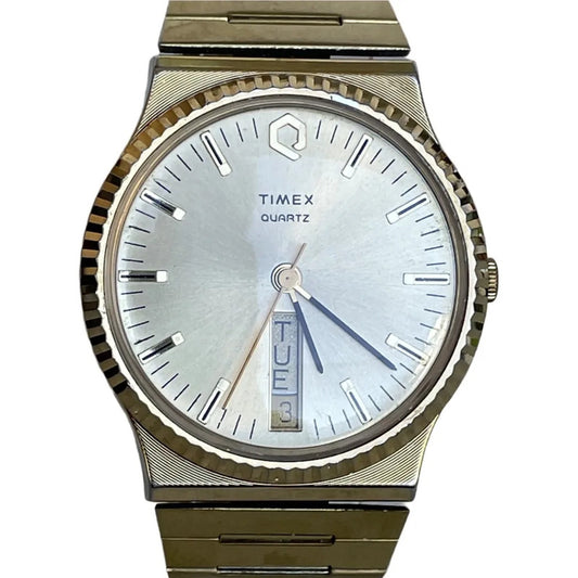 Reloj Timex Hombre Años 80´s Day-date Vertical Muy Escaso