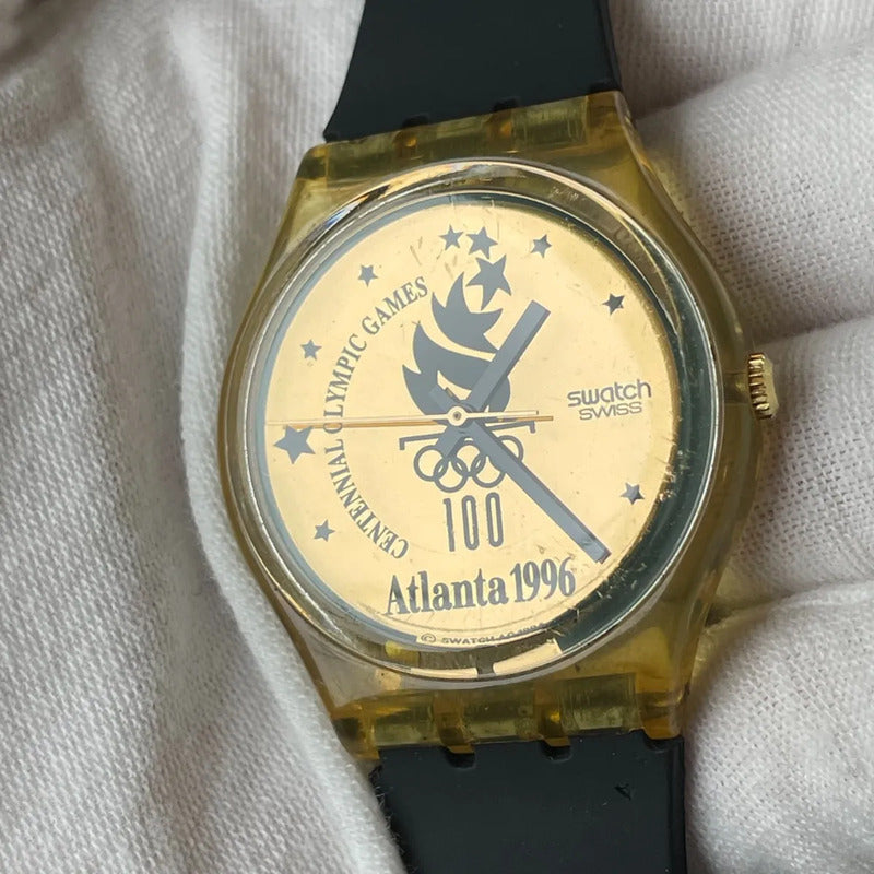 Reloj Swatch Atlanta Hombre 1994 Gz136 Olímpico100años Suizo