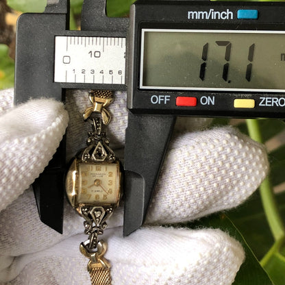 Reloj Monarch Deluxe Mujer Vintage 1950 Mecánico Bisel Oro Rolled10k