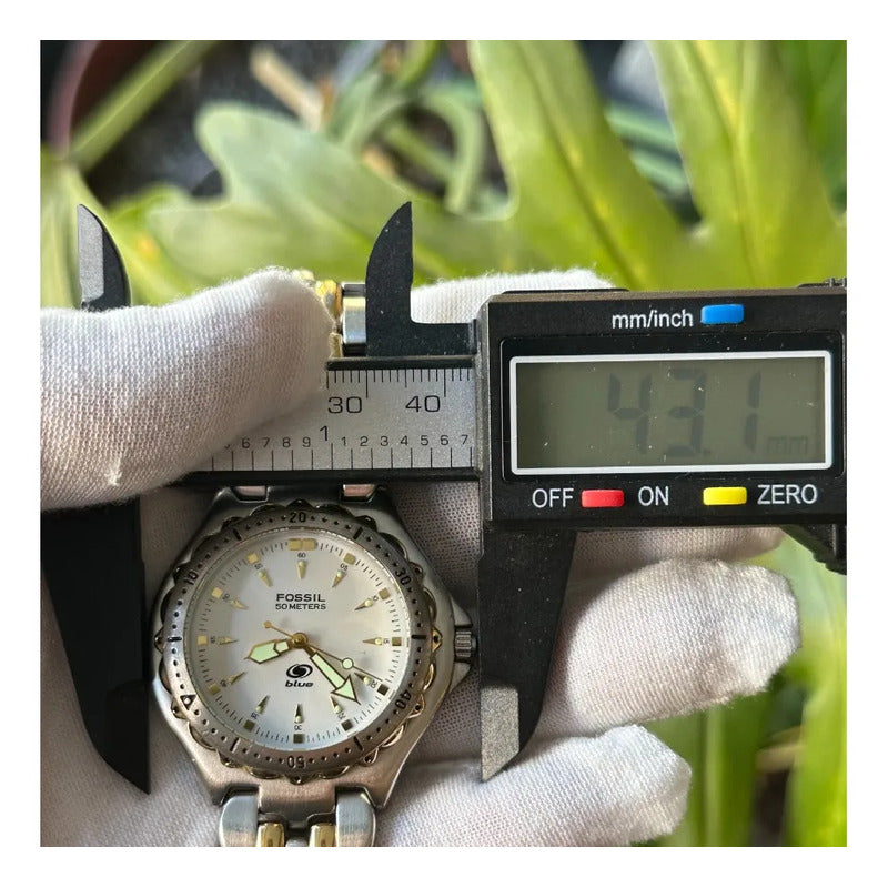 Reloj Fossil Blue Hombre Diver 2002 Escaso Neovintage