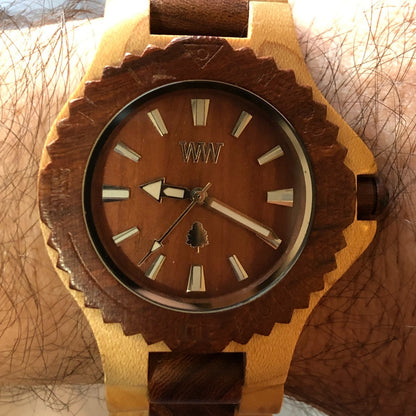 Reloj Wewood Hombre Madera Arce Y Caoba Año 2013 Florencia