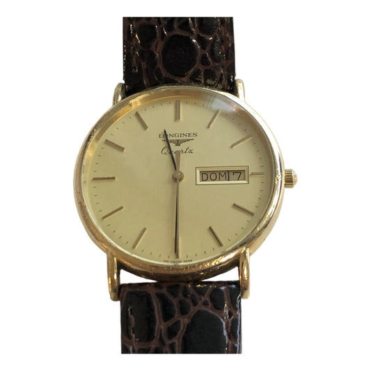 Reloj Longines Hombre Año 1989 Quartz Dorado Day-date