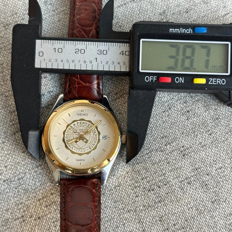 Reloj Seiko University Of Pennsylvania Hombre 1988 Pulsera Original