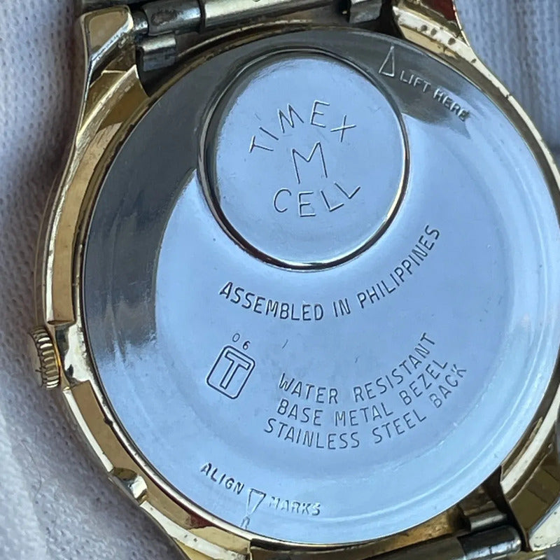 Reloj Timex Hombre Años 80´s Day-date Vertical Muy Escaso