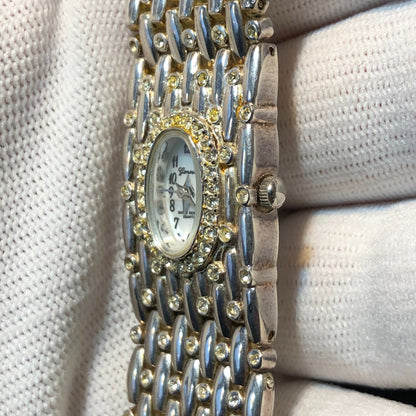 Reloj Geneva Mujer Años 90´s Brazalete Joya Incrustado