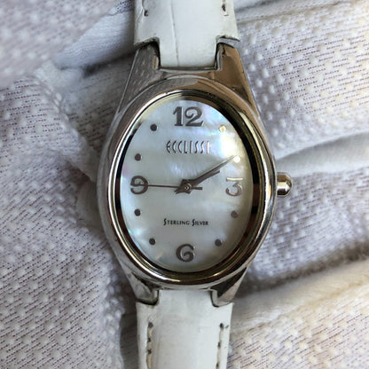 Reloj Ecclissi Plata 925 Mujer Año 2001 Oval Madreperla