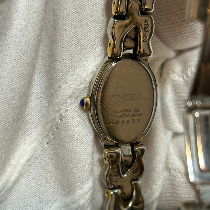 Reloj Seiko Mujer 1992 Oval Bicolor Pulsera Joya Integrada