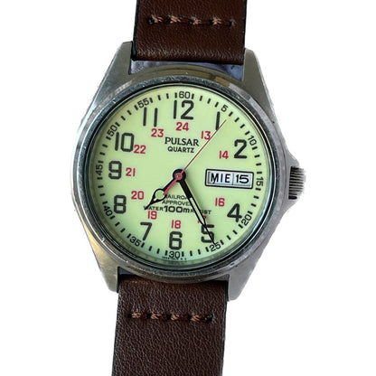 Pulsar By Seiko Hombre1996 Railroad Approved Lume Completo
