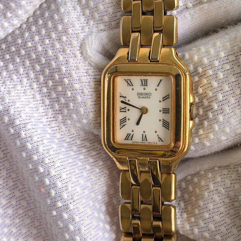 Reloj Seiko Mujer Vintage 1991 Quartz Rectangular Romano 20mm