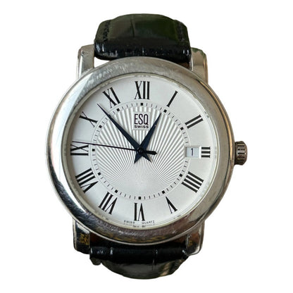 Reloj ESQ Swiss Hombre Año 2002 Guilloché Corona Azul Movado