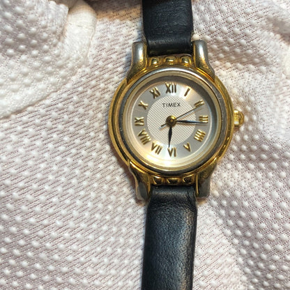 Reloj Timex Mujer Vintage Año 1991 Dial Blanco Waffle