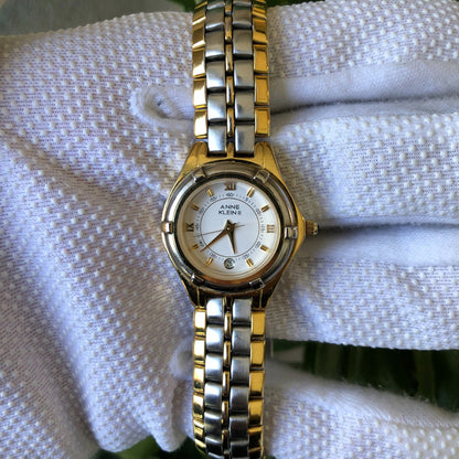 Reloj Anne Klein Ii Mujer Dial Blanco Two Tone 2001 Leer