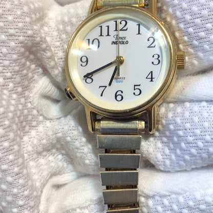 Reloj Timex Mujer Vintage Año 1998 Indiglo A Las 8 Dorado