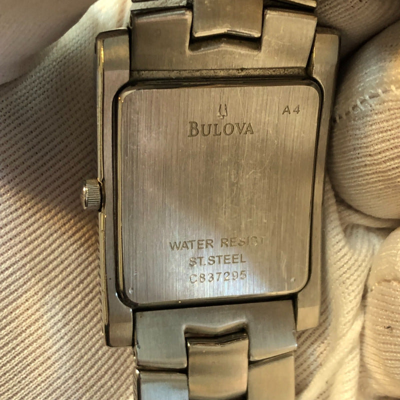 Reloj Bulova Hombre Año 2004 Rectangular Dial Azul Profundo