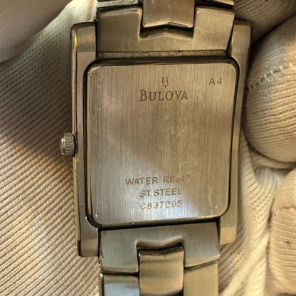 Reloj Bulova Hombre Año 2004 Rectangular Dial Azul Profundo