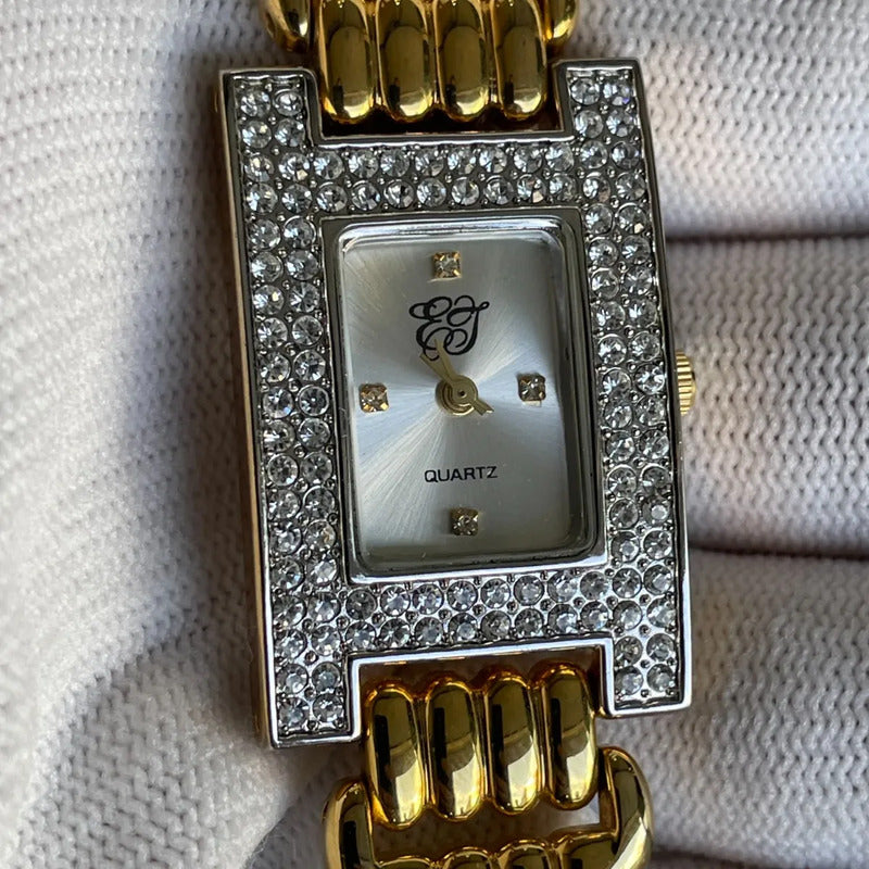 Reloj Joya Elizabeth Taylor Mujer Pavé Años 2000s Cristales