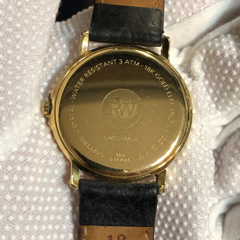 Raymond Weil Hombre Zafiro Chapado Oro 18k Suizo Años 90s