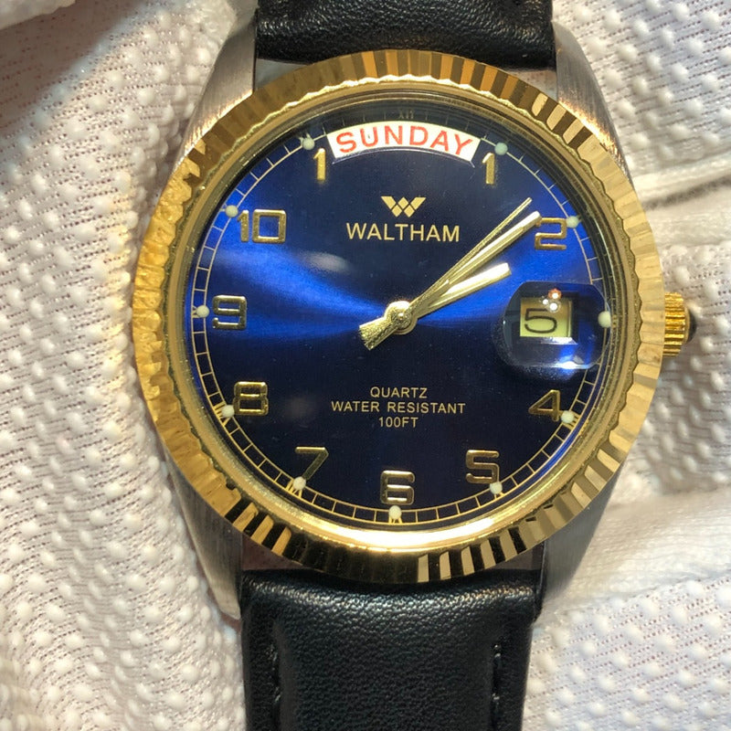 Reloj Waltham Vintage 1998 Day-date Azul President Style