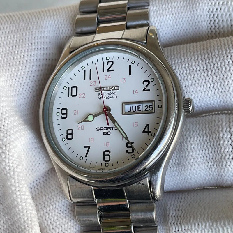 Reloj Seiko Railroad Approved Tn43 Hombre 1999 Diseño Ferroviario