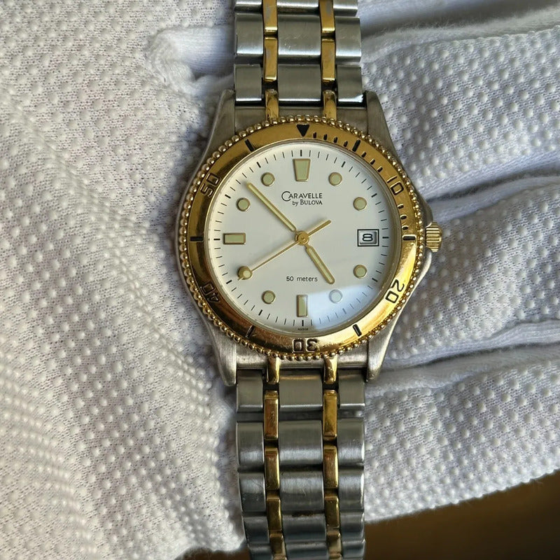 Caravelle By Bulova 1999 Hombre 37mm Twotone Sport-dress