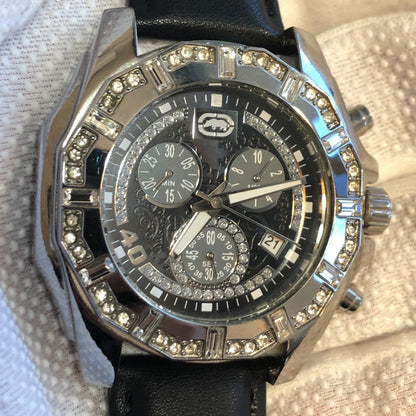 Reloj Marc Ecko Hombre 2005 Bisel Brillantes Correa Cuero