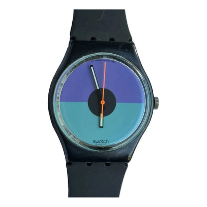 Reloj Swatch Hombre Vintage 1987 Purpura Turquesa Gb12