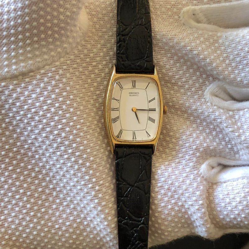 Reloj Seiko Mujer Vintage 1985 Ultrafino Art Deco Roman Dial