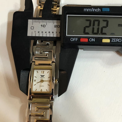 Reloj Waltham Bicolor Mujer Fines 90s Pulsera Greca Original