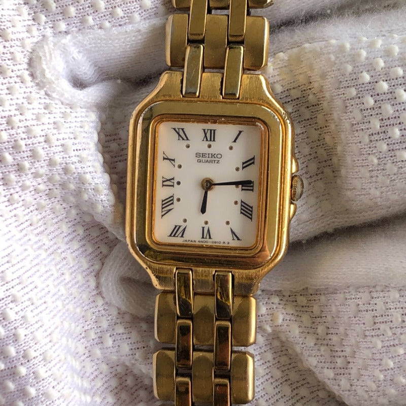 Reloj Seiko Mujer Vintage 1991 Quartz Rectangular Romano 20mm