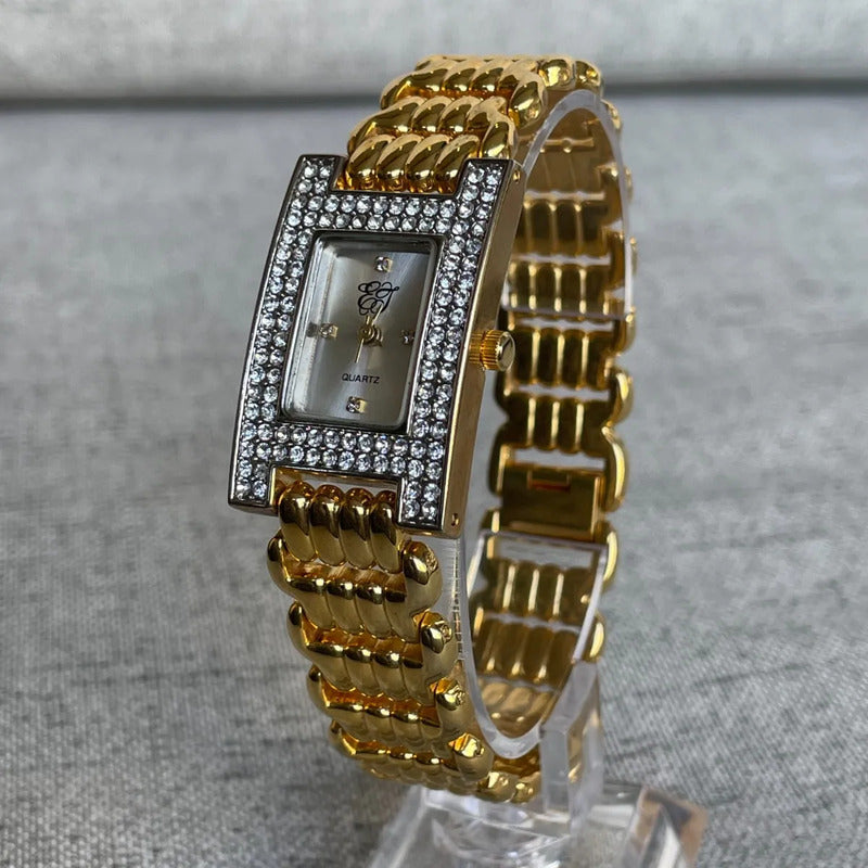 Reloj Joya Elizabeth Taylor Mujer Pavé Años 2000s Cristales