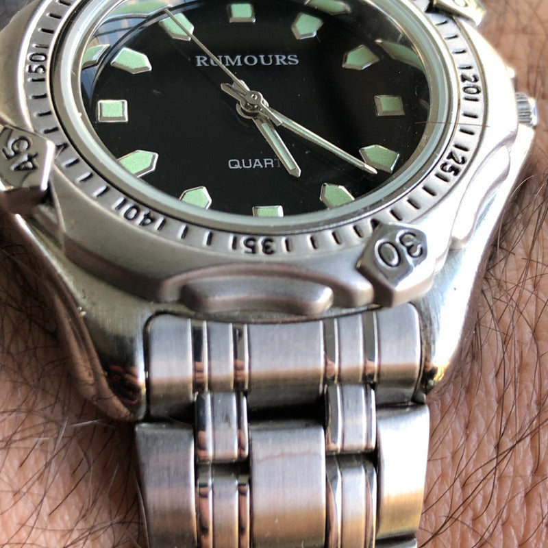 Reloj Rumours Hombre Vintage 1997 Negro Diver Japan Movt