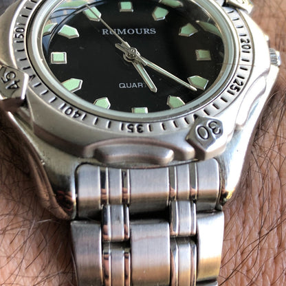Reloj Rumours Hombre Vintage 1997 Negro Diver Japan Movt