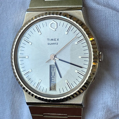 Reloj Timex Hombre Años 80´s Day-date Vertical Muy Escaso