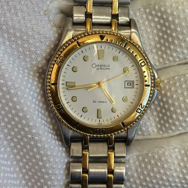 Caravelle By Bulova 1999 Hombre 37mm Twotone Sport-dress
