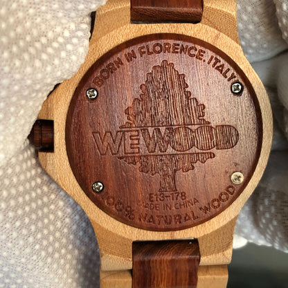 Reloj Wewood Hombre Madera Arce Y Caoba Año 2013 Florencia