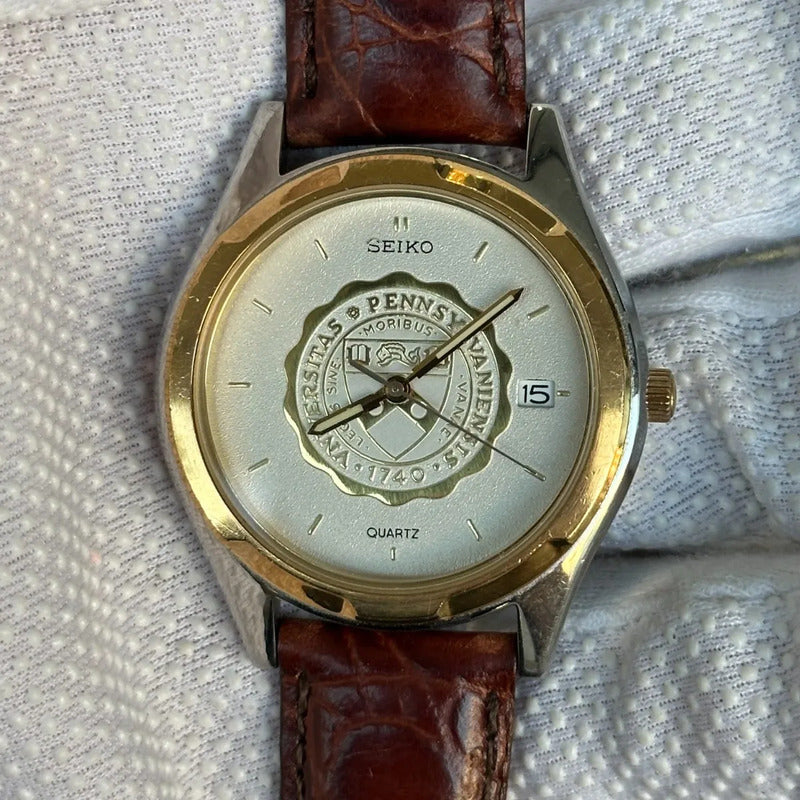Reloj Seiko University Of Pennsylvania Hombre 1988 Pulsera Original