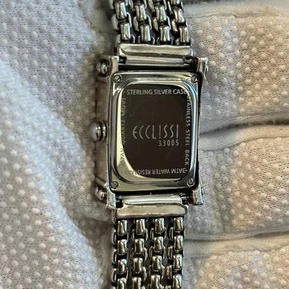 Reloj Ecclissi Mujer Plata Maciza 925 Años 2000s Art Déco 70gramos